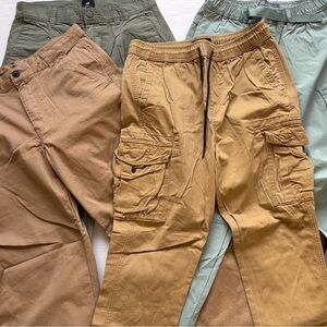 Aeropostale Men's Cargo Pants - Tan, Green, and Olive